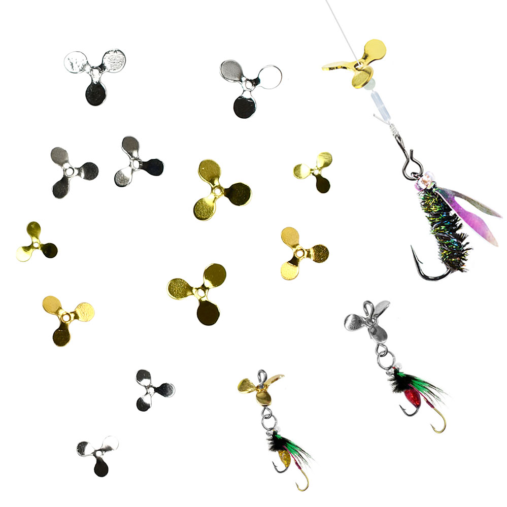 Fishing Lure Blade Bait - 200 шт. 3-лопастных пропеллеров для рыболовных