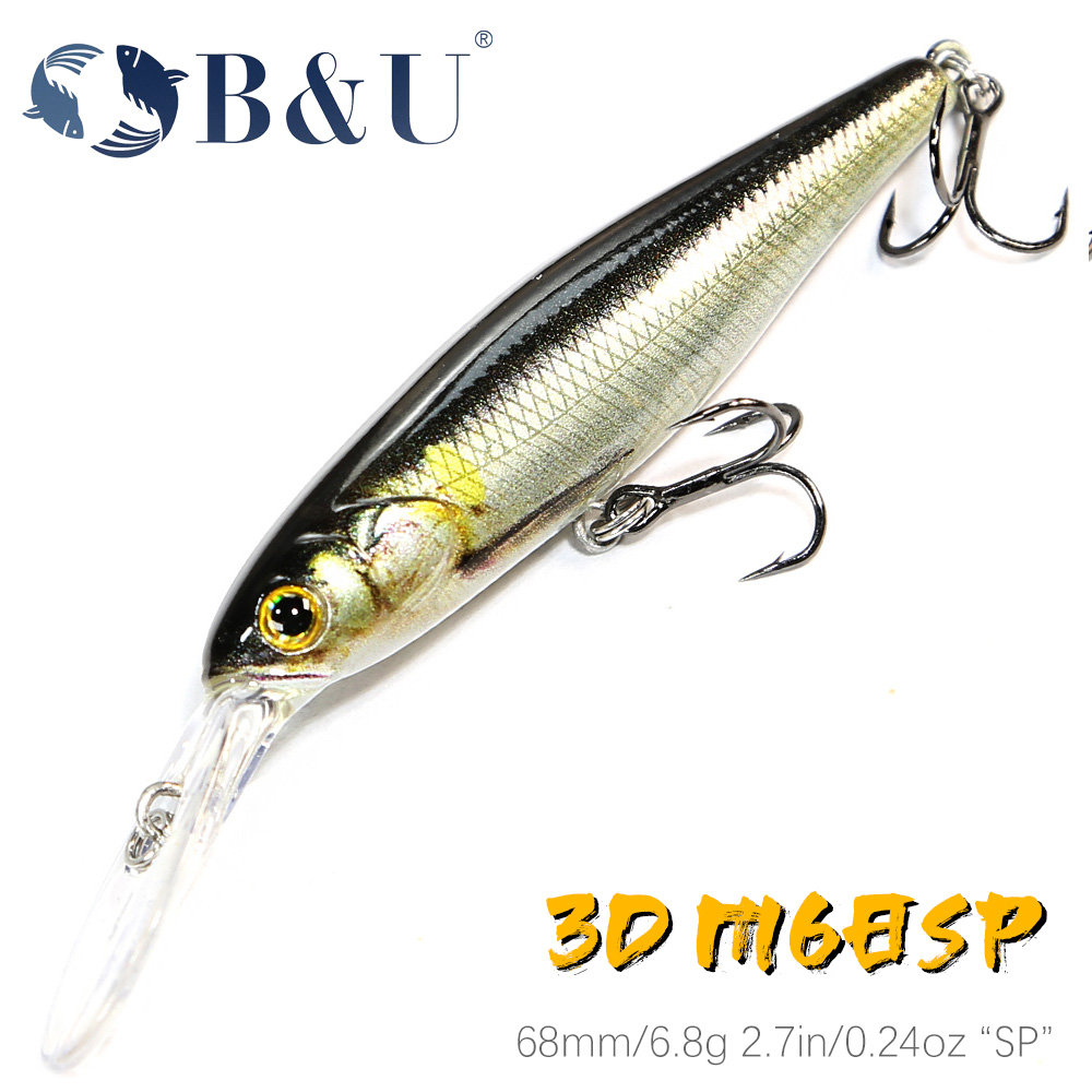 Fishing Lure Jerkbait - B & U 68 мм 3D