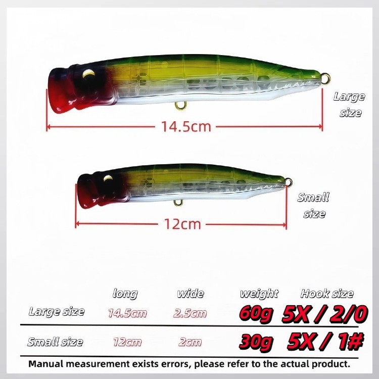Новая цветная приманка-поппер  – обзор и цена Fishing Lure Buzzbait