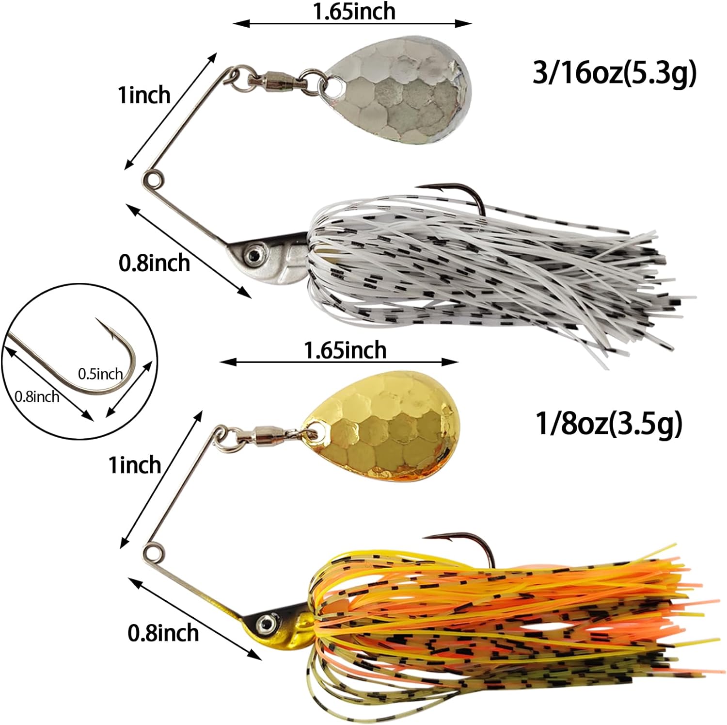Eupheng Spinner Bait Spoon Wir – обзор и цена Fishing Lure Spinnerbait