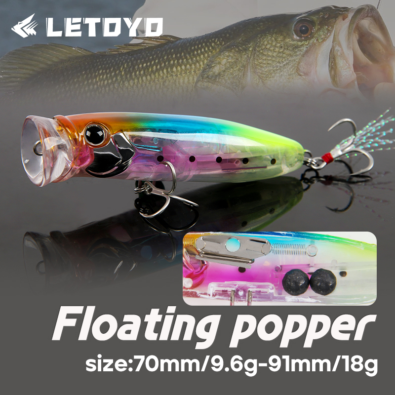 LETOYO 9,6 г/18 г плавающая пр – обзор и цена Fishing Lure Popper