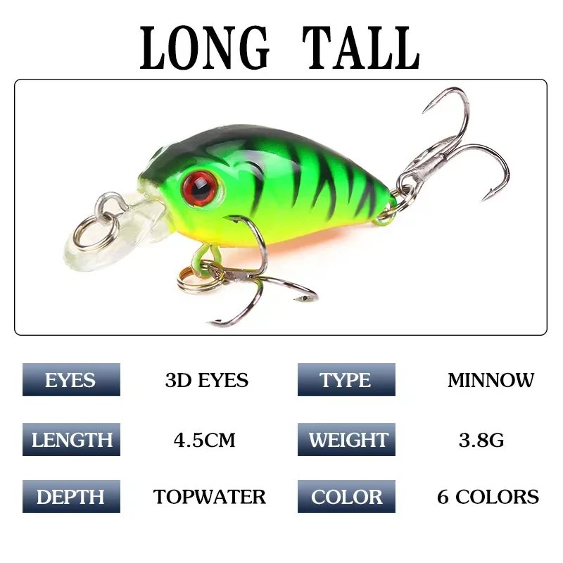 4,5 см, 4 г, 1 шт., мини-прима – обзор и цена Fishing Lure Crankbait