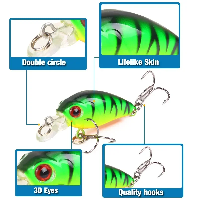 4,5 см, 4 г, 1 шт., мини-прима – обзор и цена Fishing Lure Crankbait