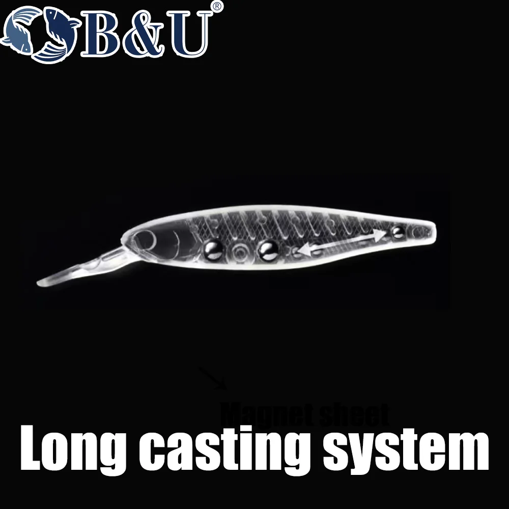 B & U 68 мм 3D печать Shad под – обзор и цена Fishing Lure Jerkbait