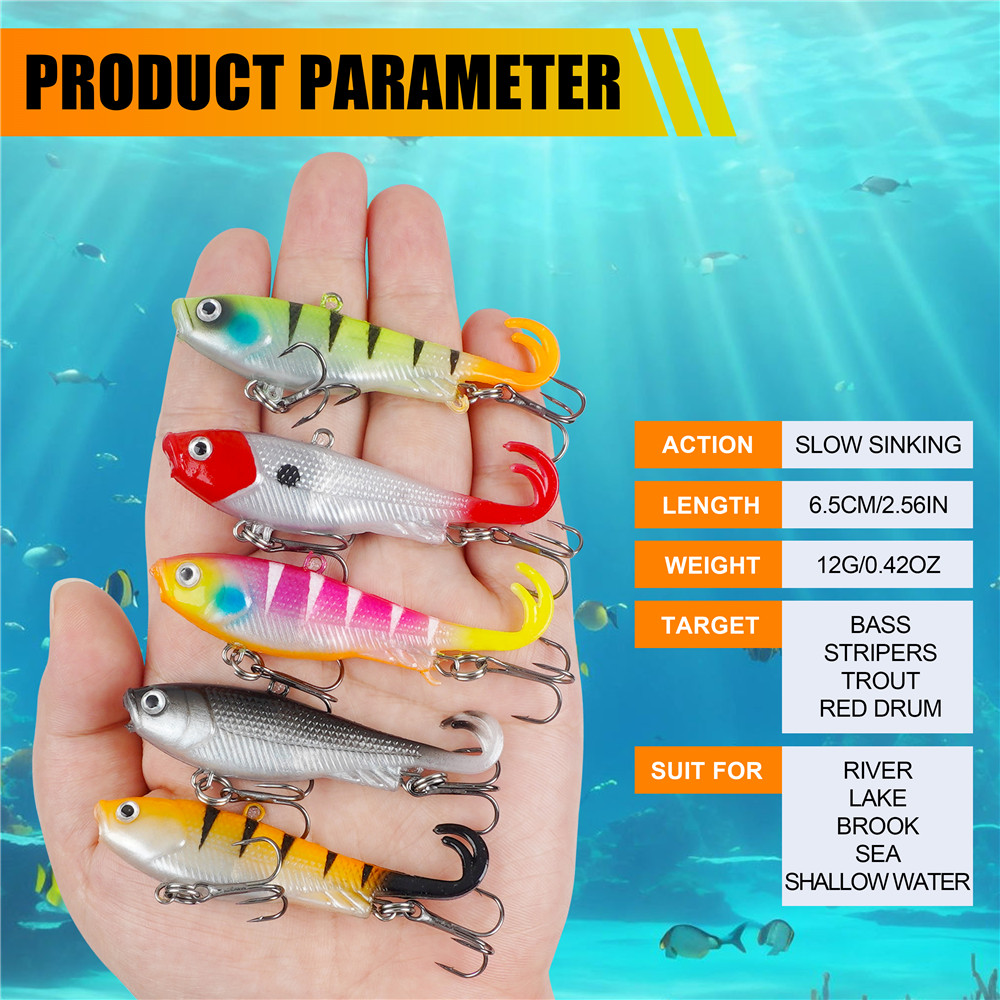 5 шт. предварительно оснащенны – обзор и цена Fishing Lure Swimbait