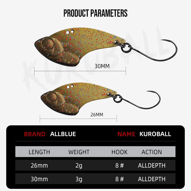 ALLBLUE 2г 3г KUROBALL Circuit – обзор и цена Fishing Lure Crankbait